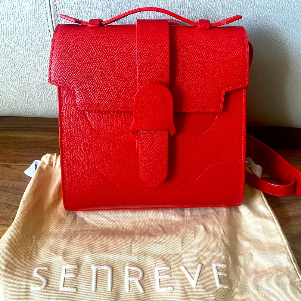 Senreve Alunna in Scarlet Pebbled Leather